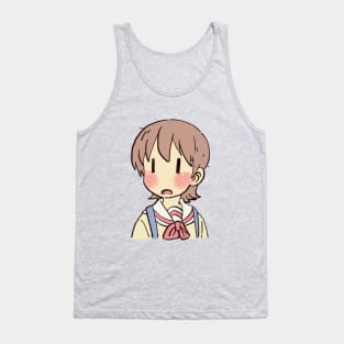 funny yuuko meme surprised face nichijou Tank Top